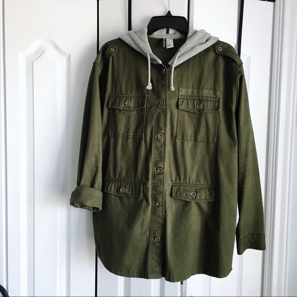 H&M Oversized Olive Utility Jacket (H&M)